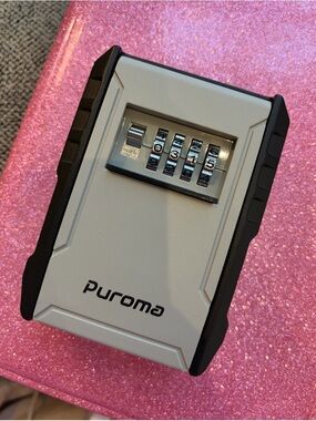 Puroma Wall Mount Key Lock Box – 4 Digit Combination Safe 🔑🔐